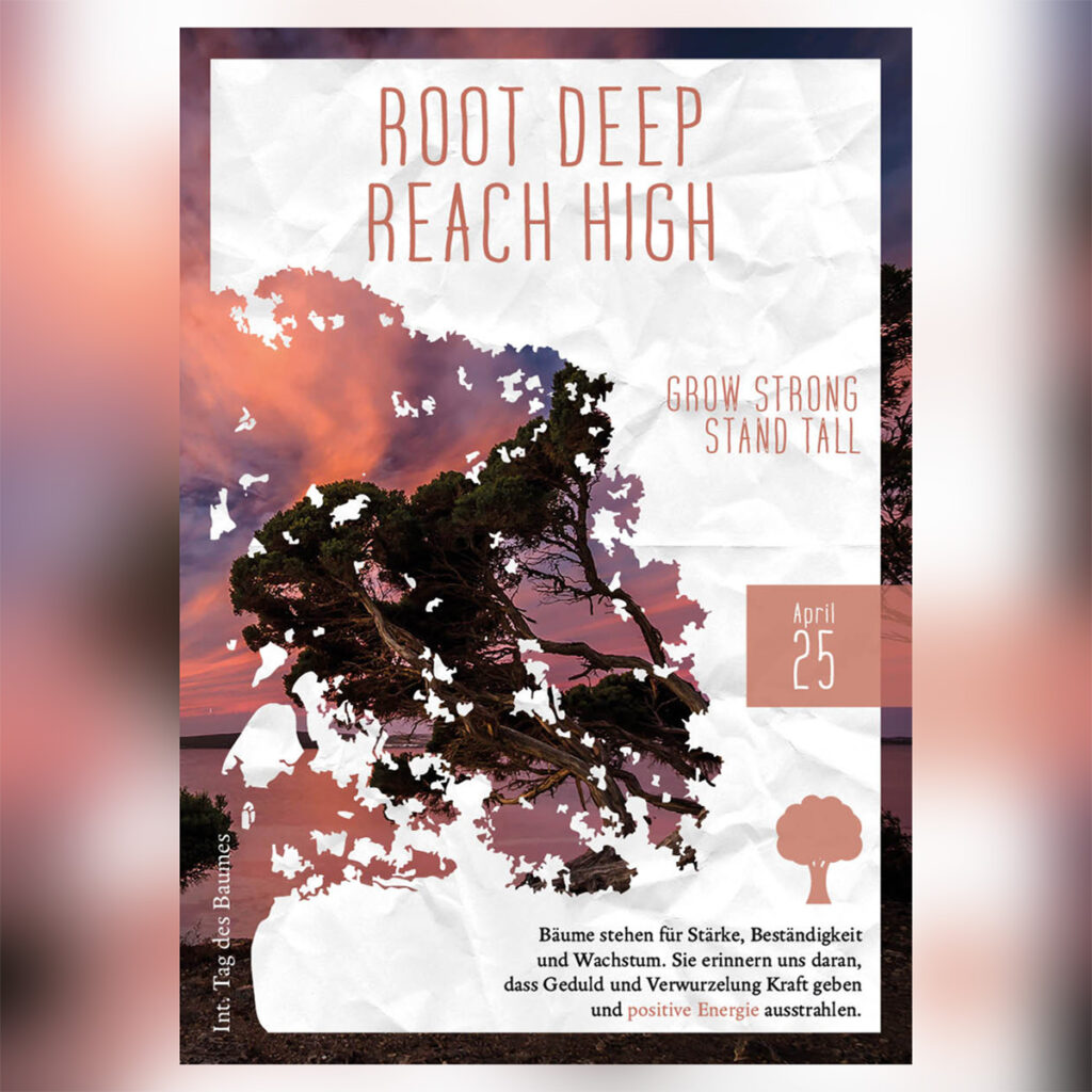 Plakat zum Internationalen Tag des Baumes